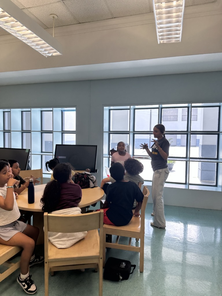 Students working through an emotion scenario together